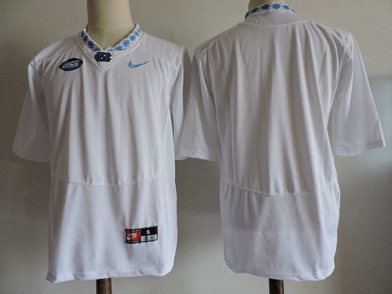 Men North Carolina Tar Heels Blank White Nike 2025 NCAA Jersey